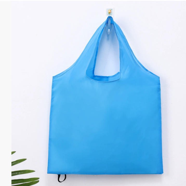 Bolsas de compras rectangulares de poliéster respetuosas con el medio ambiente plegables para recibir regalos promocionales de la comunidad publicitaria impresos en logo portátil