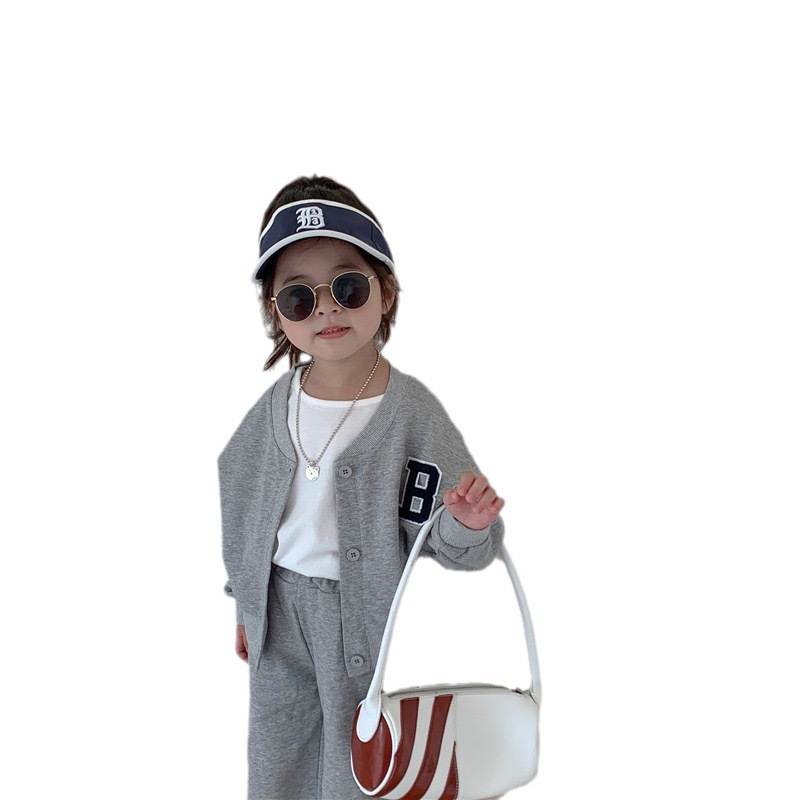 Korean Children's Casual 2023 Autumn New Product Baby Fashionable Sports Two Piece Set for Boys and Girls Fashion_voghion.com
