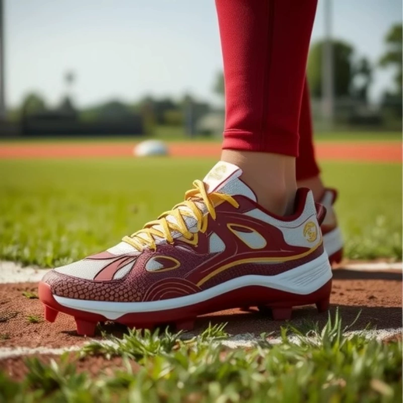 Бейсбольные кроссовки с амортизацией, защитой от ударов, поддержкой свода стопы, жидкой противоскользящей подошвой, профессионально изготовленные на заказ.