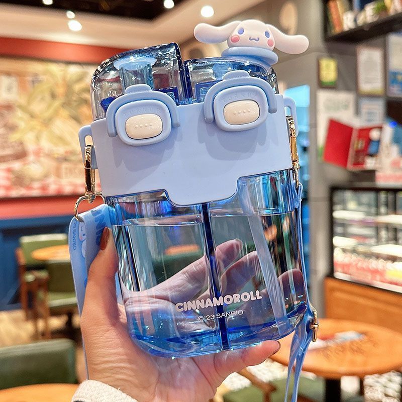 子供用ウォーターカップ、可愛くて見栄えの良い、二重ドリンクカップ、高温耐性プラスチックストローカップ、学校用の特別なポータブルカップ|undefined