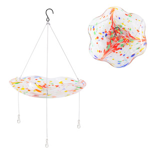 Cross-Border New Product Outdoor Hanging Bird Feeder Three Whirlpool Flowers Hummingbird Window Garden Terrace Courtyard Decoration