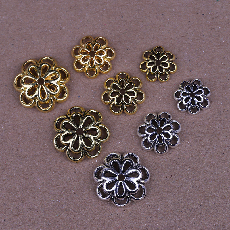 New Arrival Xizang Silver Hollow-out Flower Large and Small Size Flower Hat Flower Holder Jewelry Semi-finished Accessories DIY Crystal Bracelet Accessories New Arrival Xizang Silver Hollow-out Flower Large and Small Size Flower Hat Flower Holder Jewelry Semi-finished Accessories DIY Crystal Bracelet Accessories