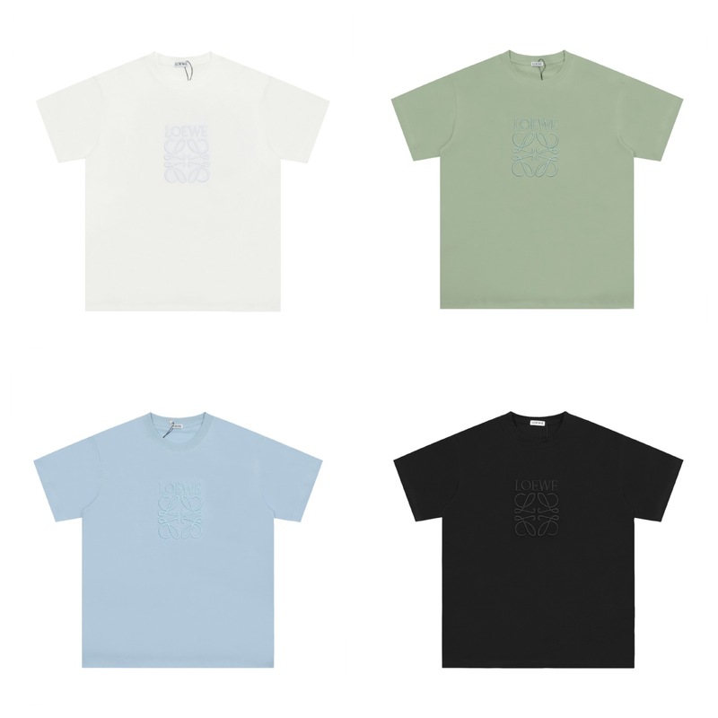 クロスボーダー羅家高品質刺繍ロゴゆるい半袖男女モデルカジュアルファッション百合tシャツ潮牌|undefined