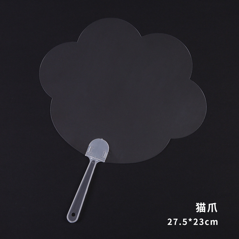 Diy pintura hecha a mano pegatinas de tarjeta mini ventilador transparente mini muñeca en blanco para niños pequeños ventiladores jardín de infantes