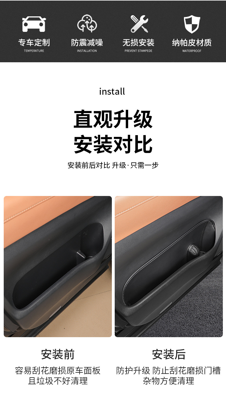 Cross-border compatible with 23 and 26 models of the Alphard 40 series front door storage box, specifically designed dustproof storage bag for the Vellfire
