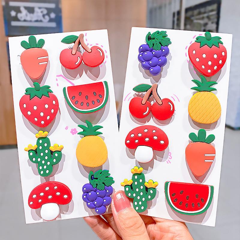 卡通水果發帖可愛女童粘頭發劉海貼百搭少女魔術貼碎發貼韓國頭飾