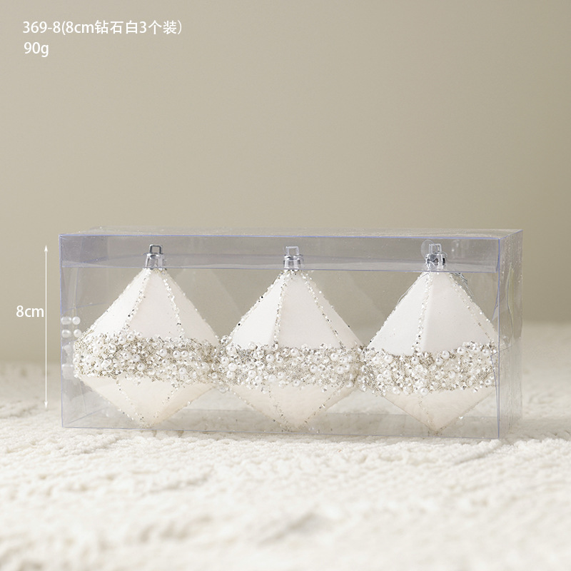 Champagne de alta gama traje blanco caja de regalo bola de Navidad decoración de árbol de Navidad colgante colgante bola pintada bola transparente