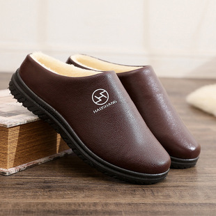 Men's Cotton Slippers Men's Winter 2024 New Home Home Indoor Household Couple Women's Autumn and Winter Wool Slippers