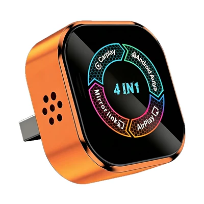 Simsiz CarPlay və Android Auto Mirror Screen Dual-Band Car Smart - orange-aluminum-alloy-colored-lenses-overseas-version-four-in-one