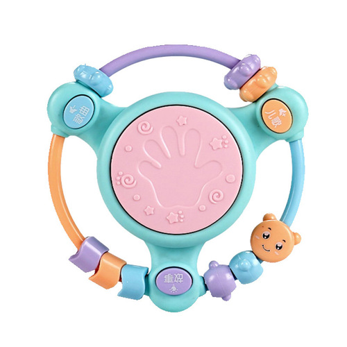 Early education baby toys hand clapping drum multi-functional baby beads educational music clapping drum 0-1 year old children's rattle