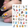 Nail stickers, fruit adhesive fake nails, suitable for import, new collection, European style, English letters, 3D