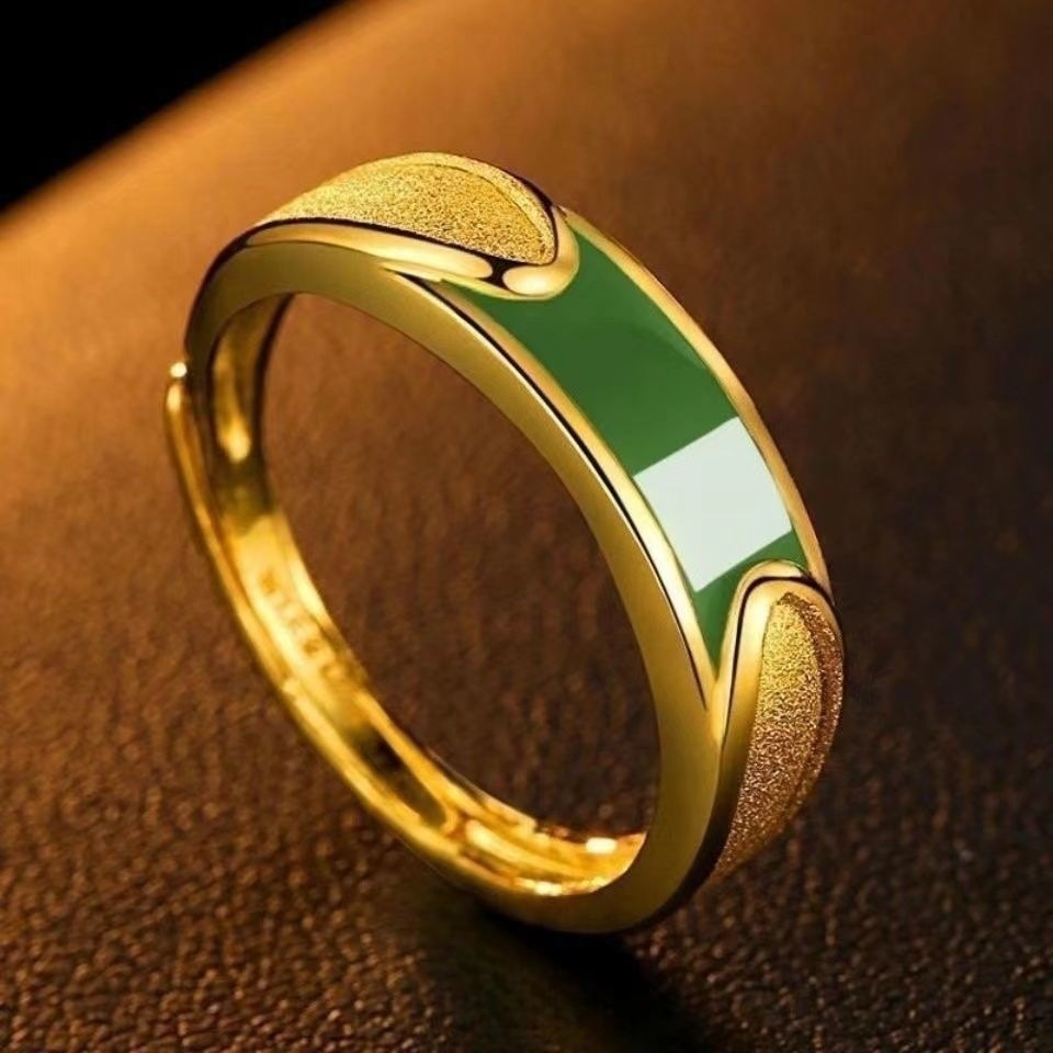 Copper Material Simple Style Geometric Copper Plating Men's Open Rings Men Band Rings