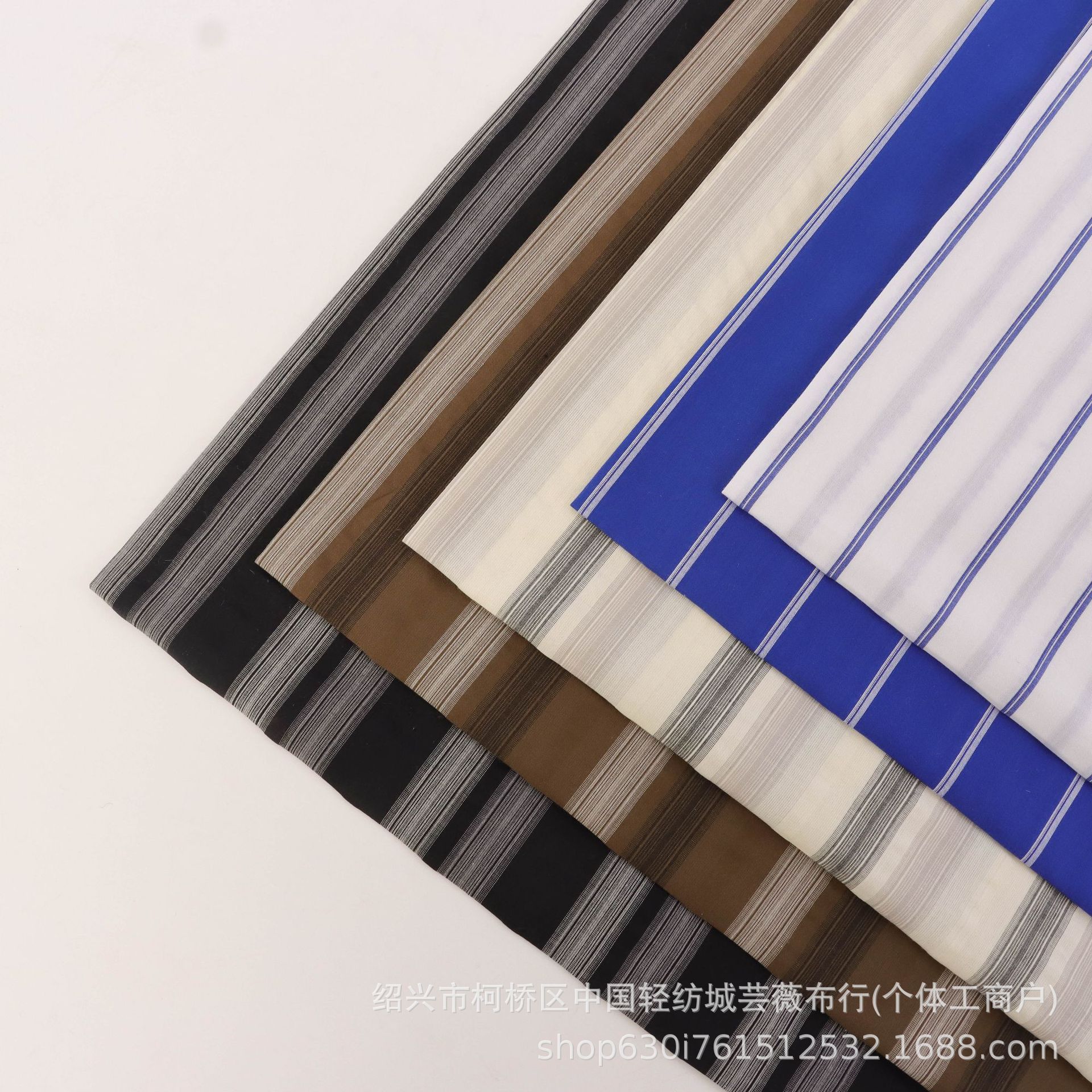 现货供应 春夏薄款条子衬衫童装连衣裙睡衣布面料