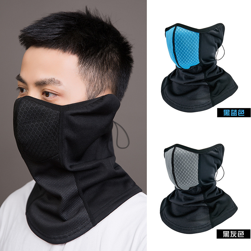Autumn and Winter Cross-border Riding Hood Neck Set Outdoor Sports Scarf Thickened Face Protection Ear Protection Warm Ski Mask