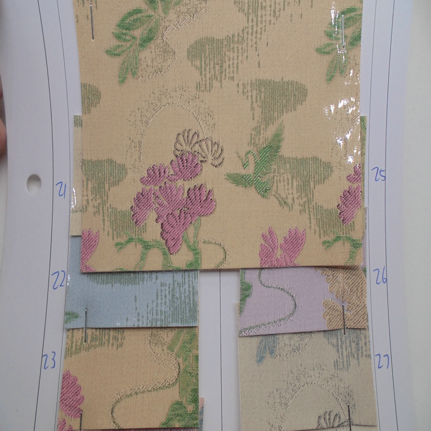 皮革新款 中国风旧感 丝绸色织提花 镜面亮 汉服 复古鸟 飞鹤仿布