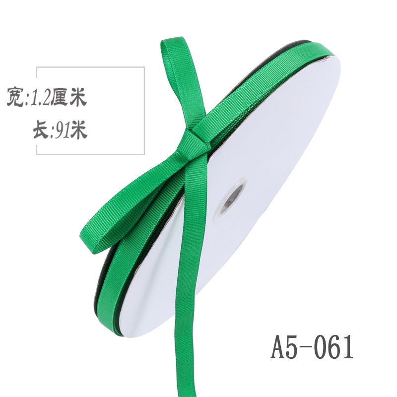 Engrosamiento 1,2 cm de alta densidad costilla cinta arco DIY cinta fruta caja de regalo embalaje cinta de color Ropa Accesorios