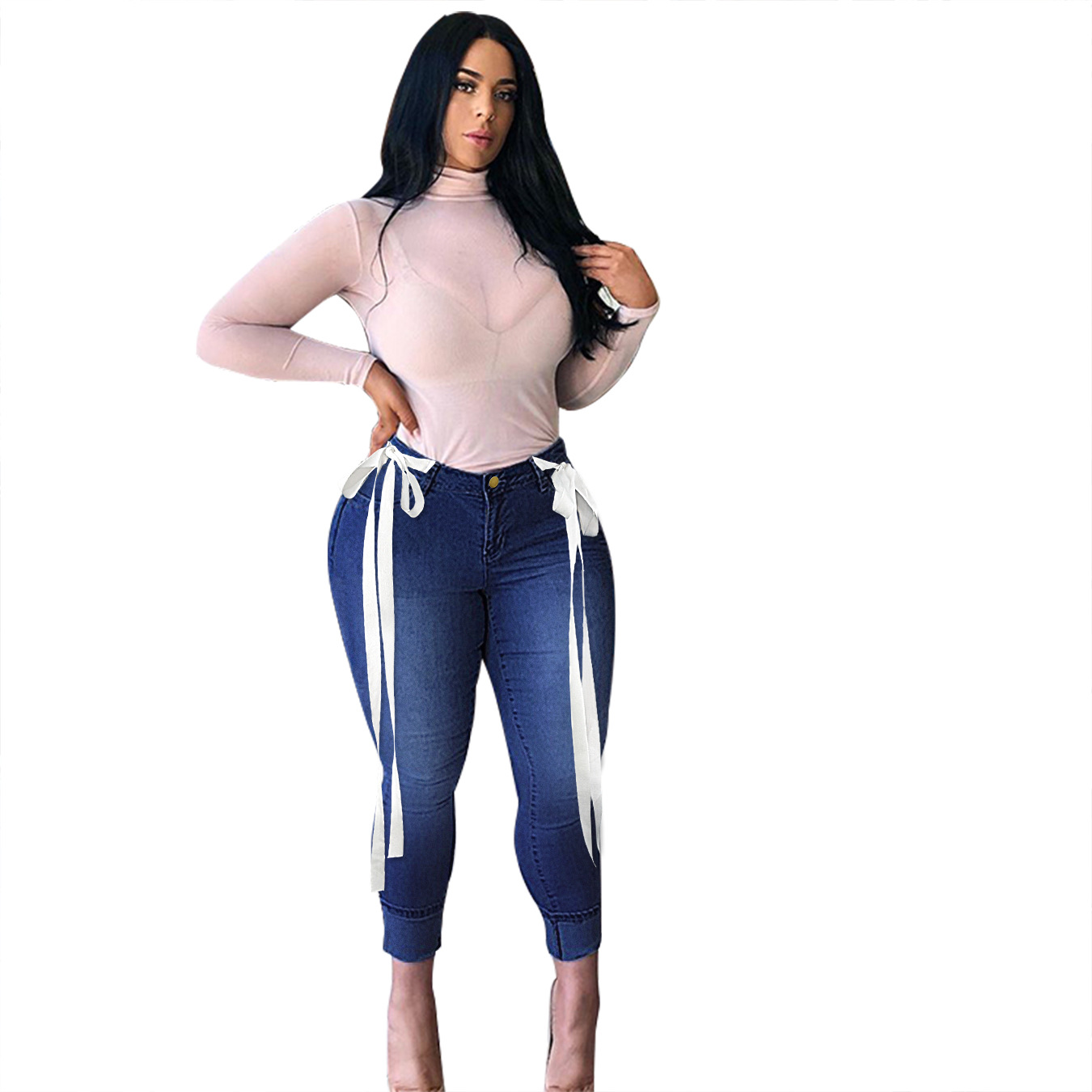 Plus Size Mid-Stretch Jeans NSWL111935