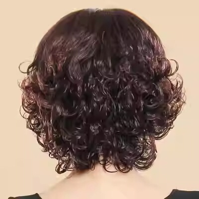 中高年の頭カバーのお母さんの梨の花の熱いかつらのカバーは白い髪を遮って増発します。|undefined