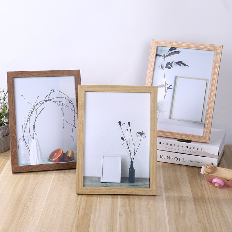 Simple European wooden photo frame wholesale creative table 5 inch 8 inch 10 inch A4A3 wall decoration picture frame photo frame