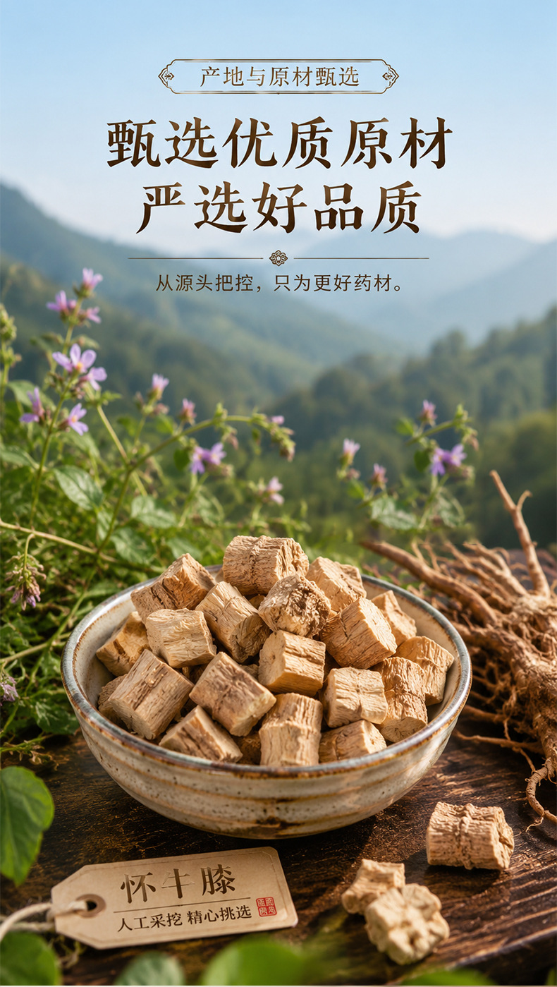 Huai Niu Xi (Achyranthes bidentata) — Dried Food Herb Root for Cooking & Soup quality and texture