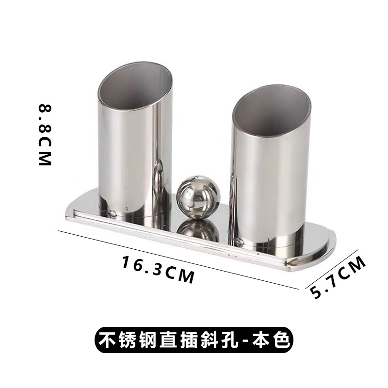 Soporte de micrófono de acero inoxidable - agujero inclinado recto