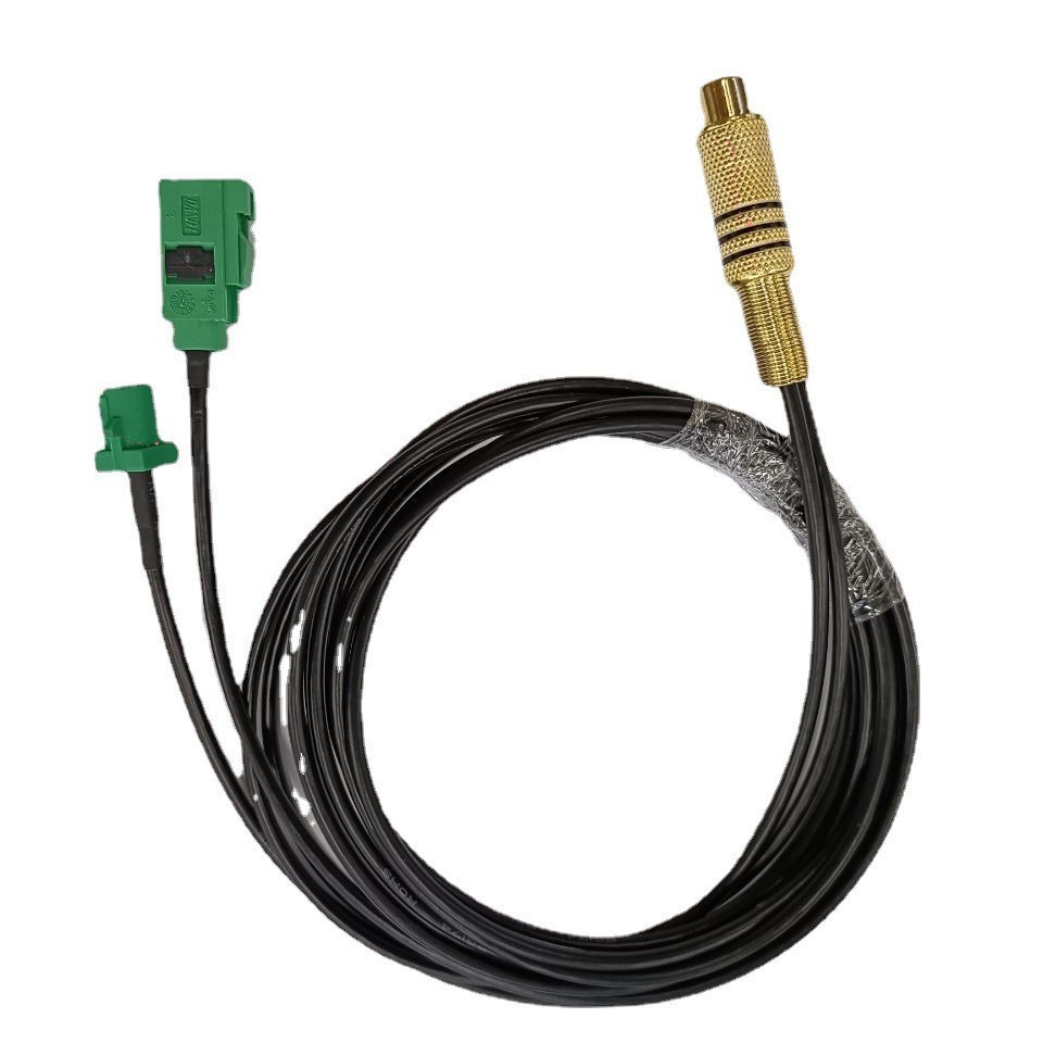 RCA母/汽车连接器fakra K型公母二合一汽车船导航GPS收音机转接线