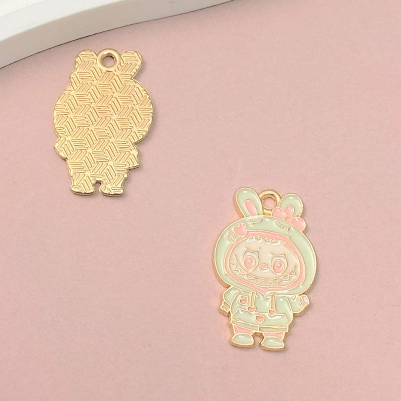漫画ラブブ合金ペンダントアニメ合金オイルドリップジュエリーアクセサリー DIY イヤリングブレスレットキーホルダーペンダント|undefined