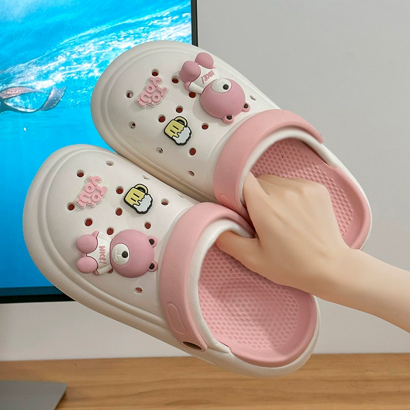 Мультфильм Баотоу холодные тапочки женские летние пары наступают на фекалии