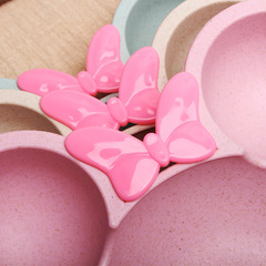 Children's wheat straw divided plate, fast food plate, cartoon creative snack bowl, kindergarten tableware gift, print logo