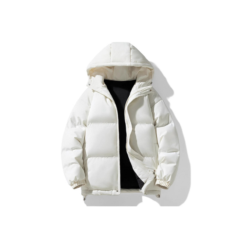 2024 invierno nuevo estilo de color sólido M-8XL chaqueta acolchada de algodón con capucha para hombres tendencia deportiva para estudiantes chaqueta acolchada y cálida