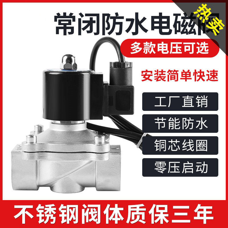 蒸汽电磁阀高温阀水下喷泉灌溉控制开关4分6分220v24V电磁阀高压