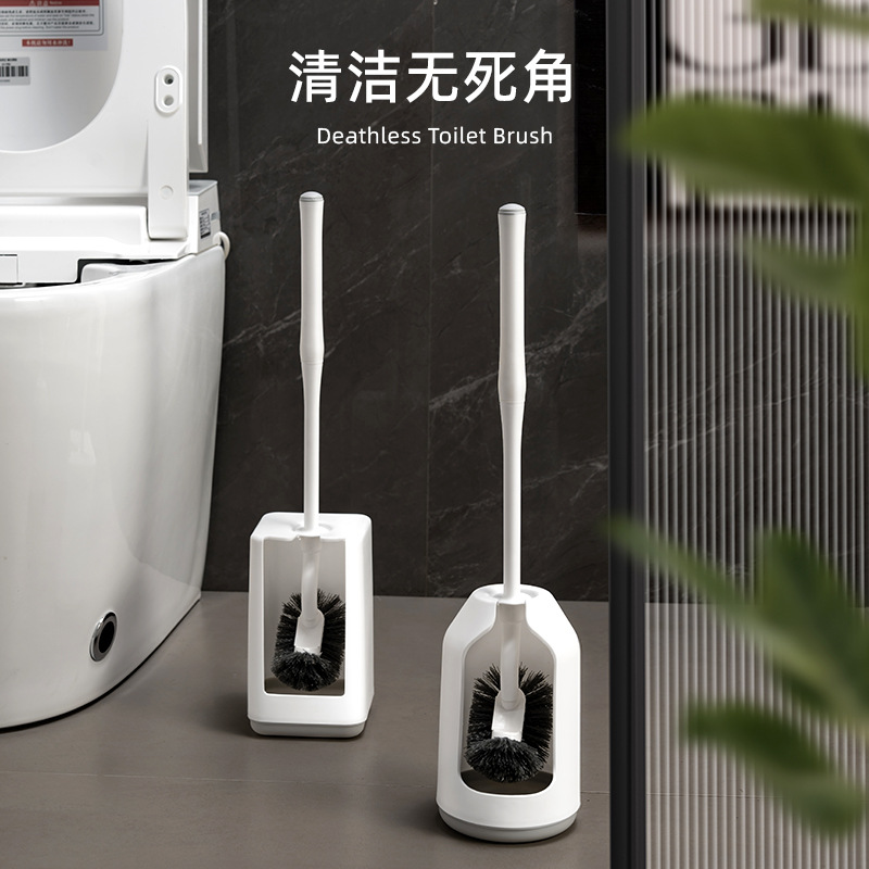 Customized Bathroom Brush Toilet Brush Household No Dead Angle Long Handle Decontamination Toilet Cleaning Brush Hard Bristle Toilet Brush