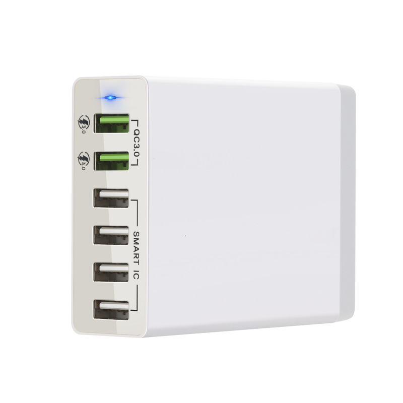 源工場60w多口携帯電話充電器qc3.0快充英規欧規美規6口usb充電ヘッド|undefined