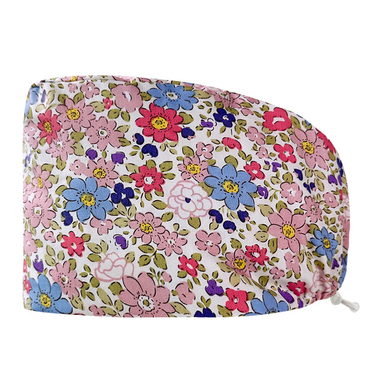 Pareja de dibujos animados lindo impreso puro algodón oral belleza médico tapa de trabajo tapa quirúrgica tapa de la enfermera de la sala de operaciones femenina