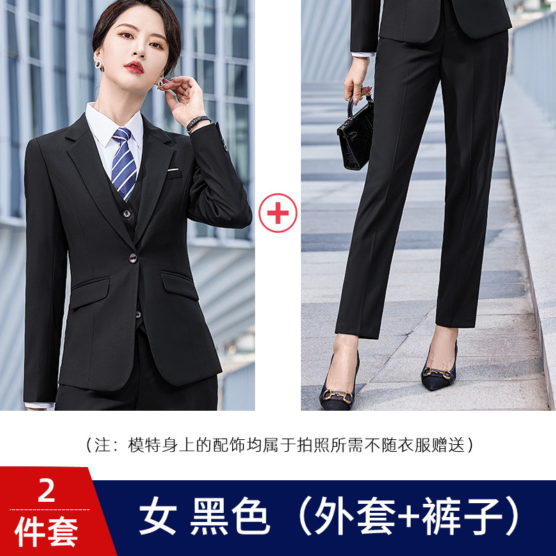 Women's black (coat + pants)