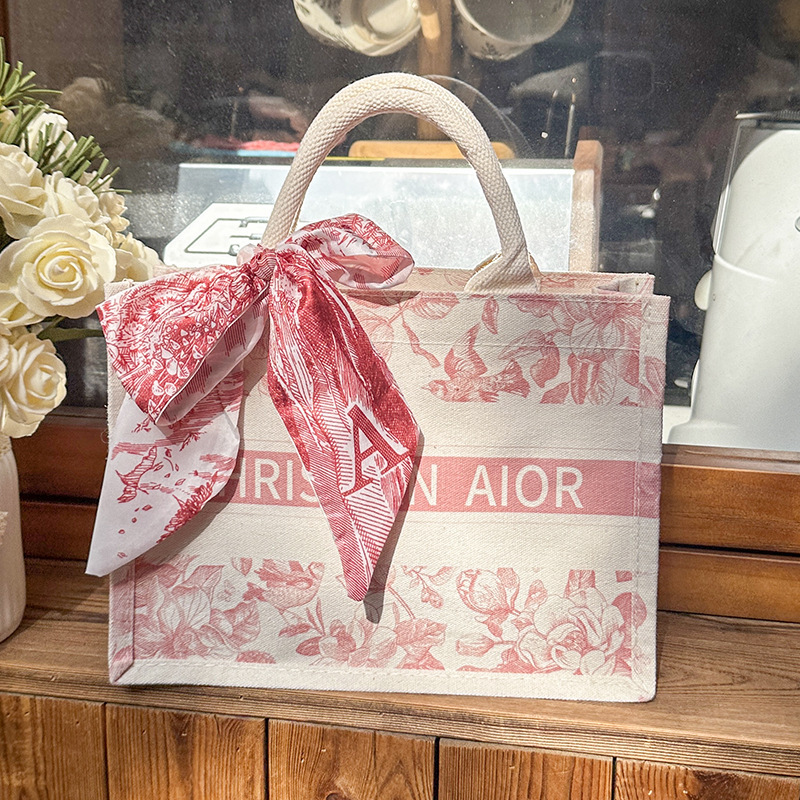 托特包伴手礼布袋粉色送女生礼物袋高级感回礼包装袋