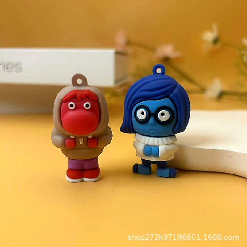 Cartoon keychain, doll, three dimensional backpack accessory from soft rubber, Birthday gift