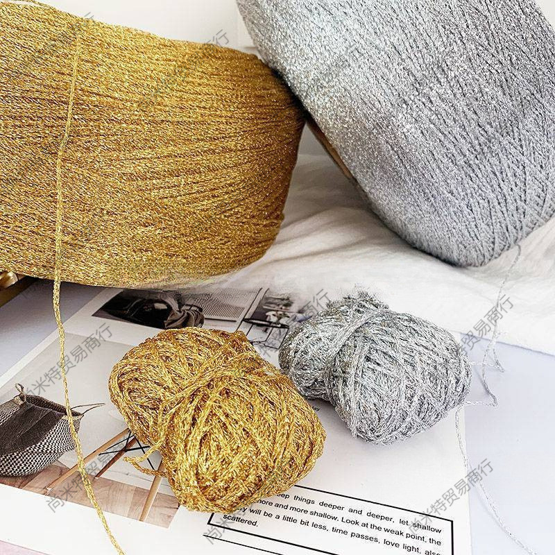 空心纱金线银线金丝线金色装饰线钩针发夹发发卡diy编织材料包