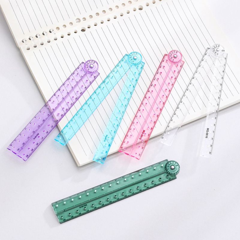 Mingqiang Simple Small Ruler Transparent Acrylic Folding Ruler 15-30cm Foldable Ruler Multifunctional Protractor Mingqiang Simple Small Ruler Transparent Acrylic Folding Ruler 15-30cm Foldable Ruler Multifunctional Protractor