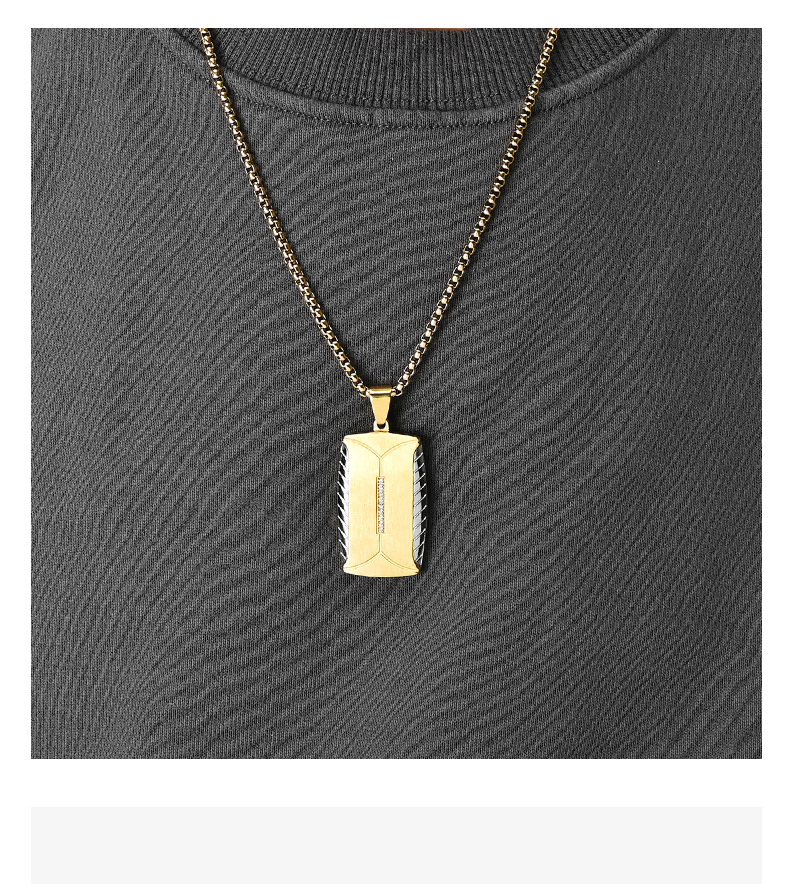 De Base Style Moderne Style Classique Géométrique Acier Au Titane Placage Hommes Pendentif display picture 2