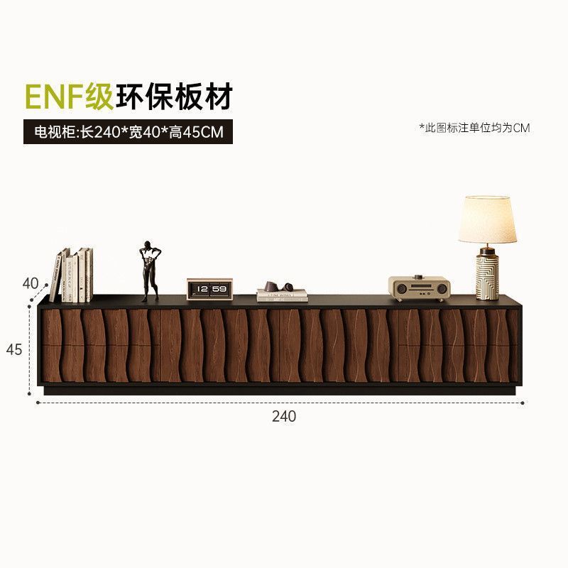 中古风新款客厅电视柜边柜茶几小户型组合收纳柜一体落地款|undefined