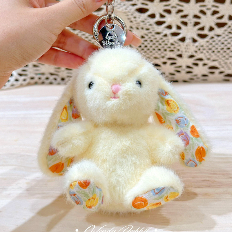オリジナル花ウサギ座り姿勢ぬいぐるみペンダントキーホルダー漫画かわいいウサギの人形人形小さなギフト卸売|undefined