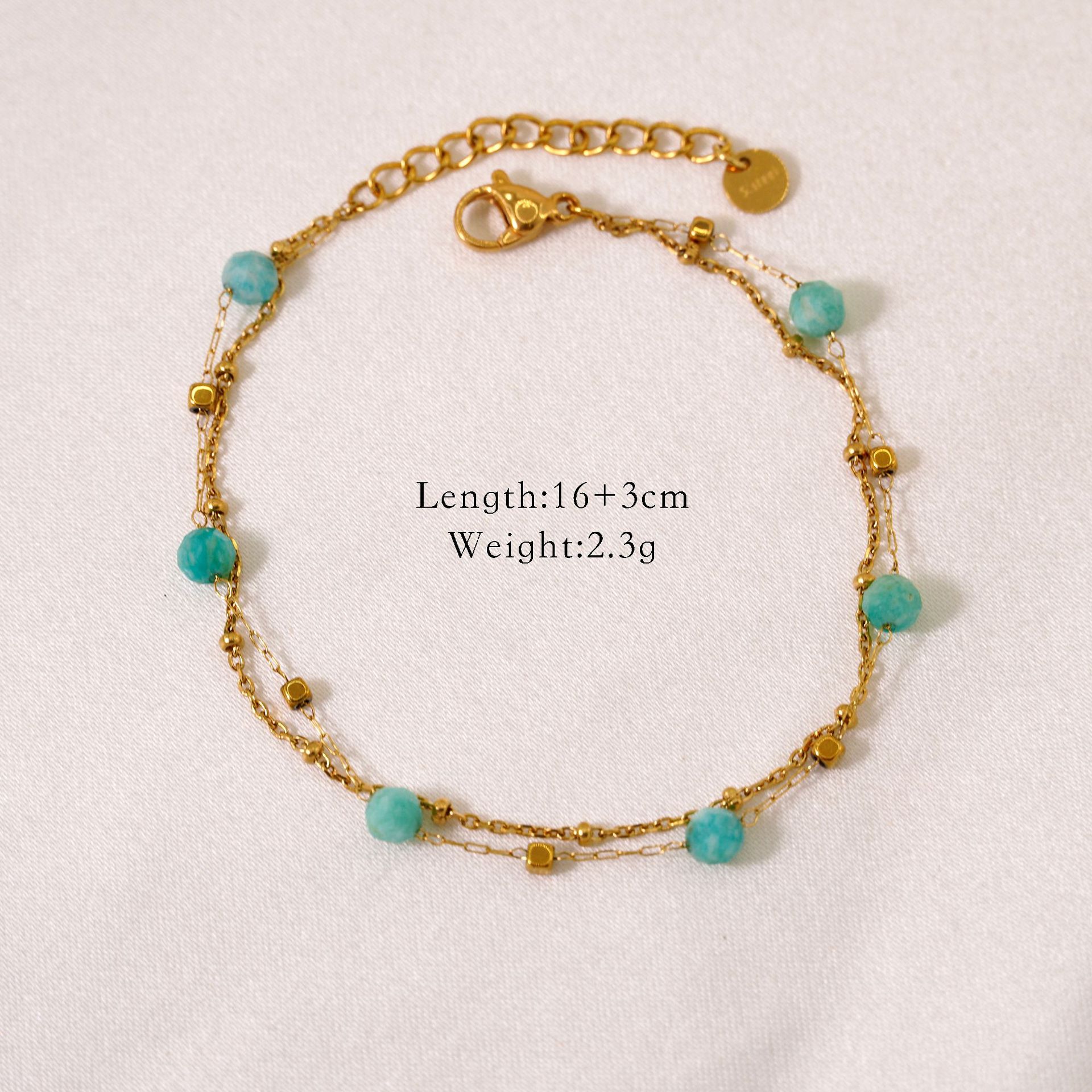 10g Weight Vacuum Plating Gold Plating Process 14K Gold Plated Plating Material Rings, Bracelets, Necklace Classification 1 Piece Quantity Family Gathering, Date, Tea Party Occasion Amazonite, natural stone, Titanium Steel Material Geometric, Round, Devil's Eye Pattern Women's Gender Plating Design Elegant, Vintage Style, Streetwear Style Elegant Vintage Style Streetwear Geometric Round Devil's Eye 14K Gold Plated Amazonite Natural Stone Titanium Steel Wholesale Rings Bracelets Necklace 11