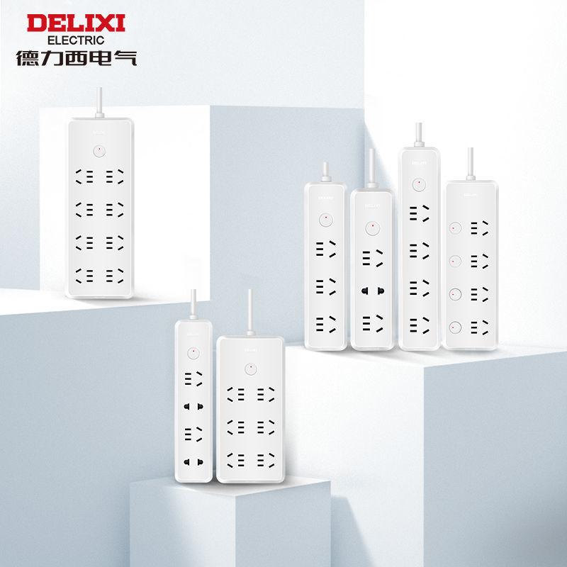 Delixi socket panel plug-in strip plug-in plug-in board multi-functional home dormitory functional plug-in board