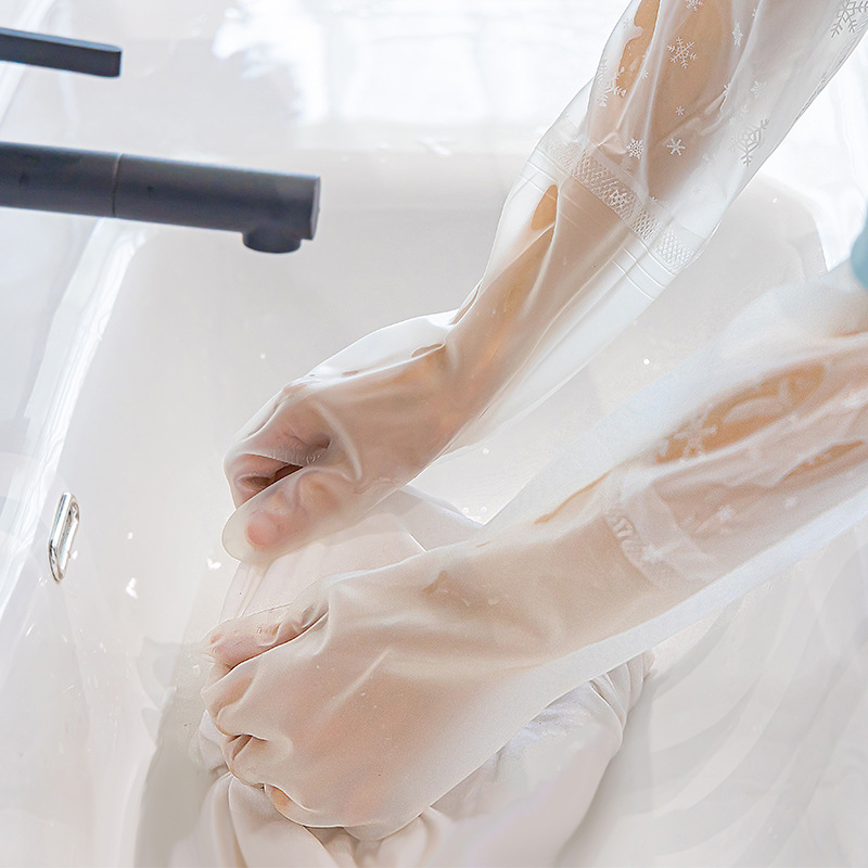 Disposable Gloves Pvc Latex Rubber High Elastic Protection Beauty Kitchen Baked Food Film Thickening