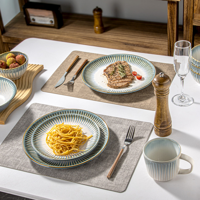 European-Style Underglaze Color Light Luxury Retro Tableware, Kiln-Glazed Plates, Bowls, Steak Plates, Salad Bowls, Mugs, Gift Box European-Style Underglaze Color Light Luxury Retro Tableware, Kiln-Glazed Plates, Bowls, Steak Plates, Salad Bowls, Mugs, Gift Box