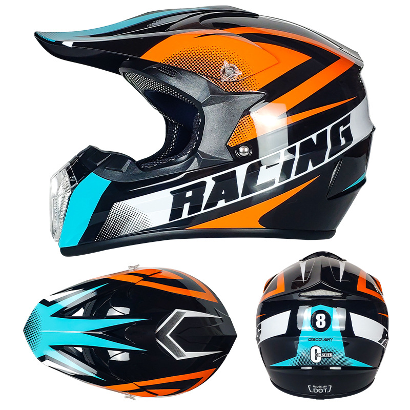 Casco de kart certificado DOT transfronterizo para adultos carreras todoterreno casco completo motocicleta ATV casco completo personalizado
