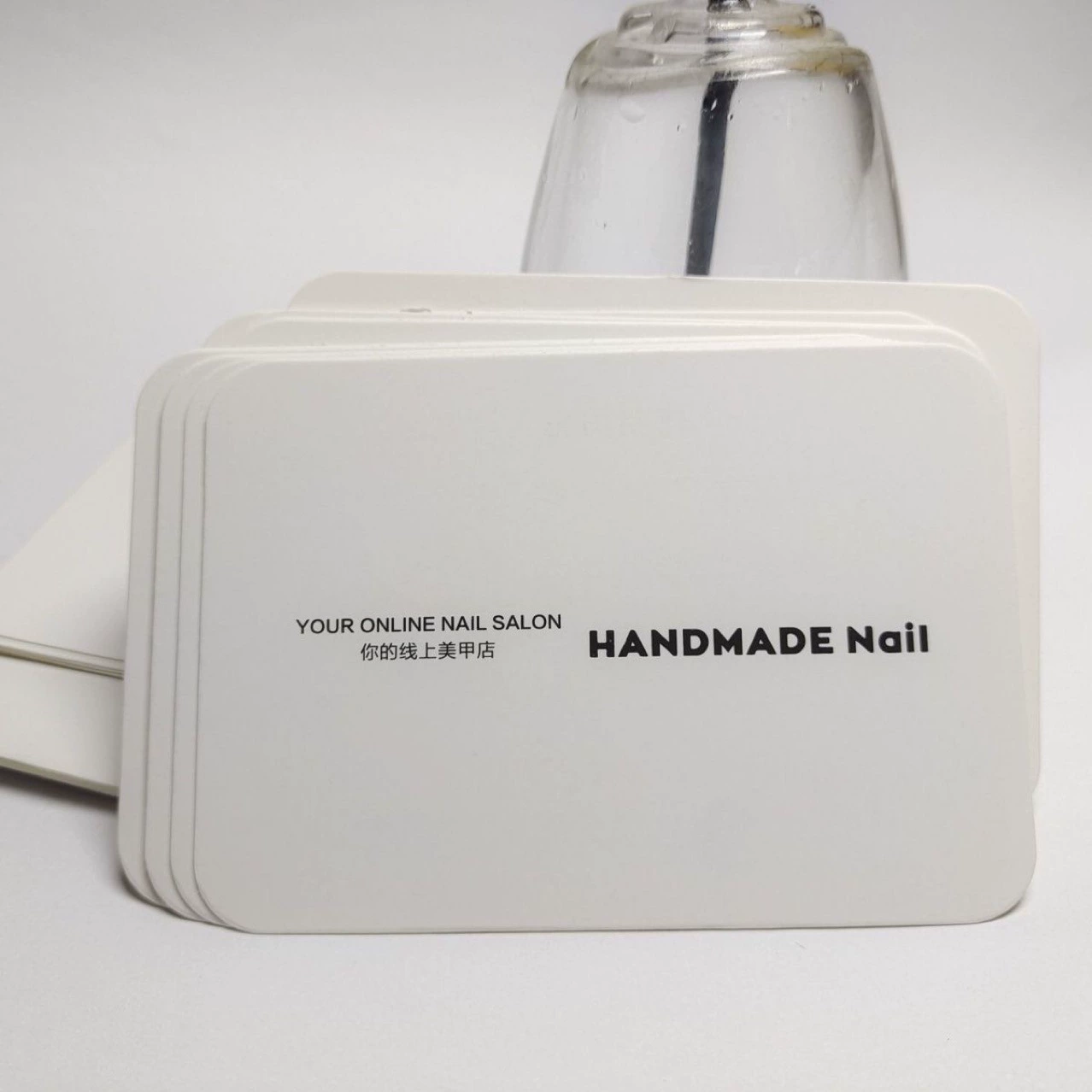 N08 с закругленными углами 70x100 мм, простая носимая картонная сумка для маникюра для хранения готовой продукции для демонстрации и фотосъемки.