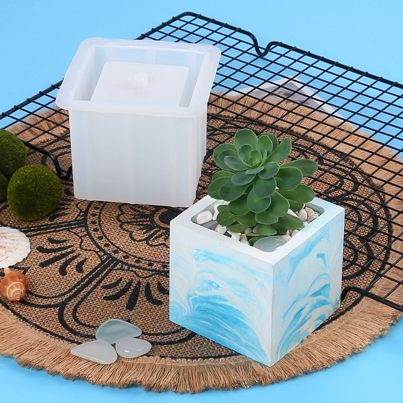 Flowerpot, geometric silicone mold, DIY