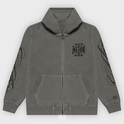 Retro streetwear design, printed zip-up cardigan hoodie—European and American-style sweatshirt & sweatpants